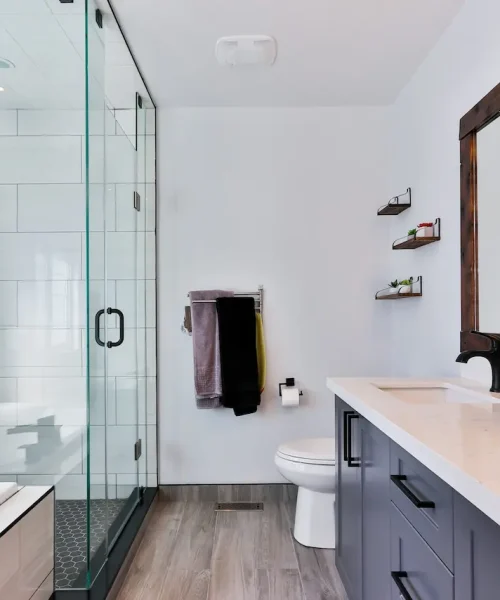 beautiful white bathroom remodeled